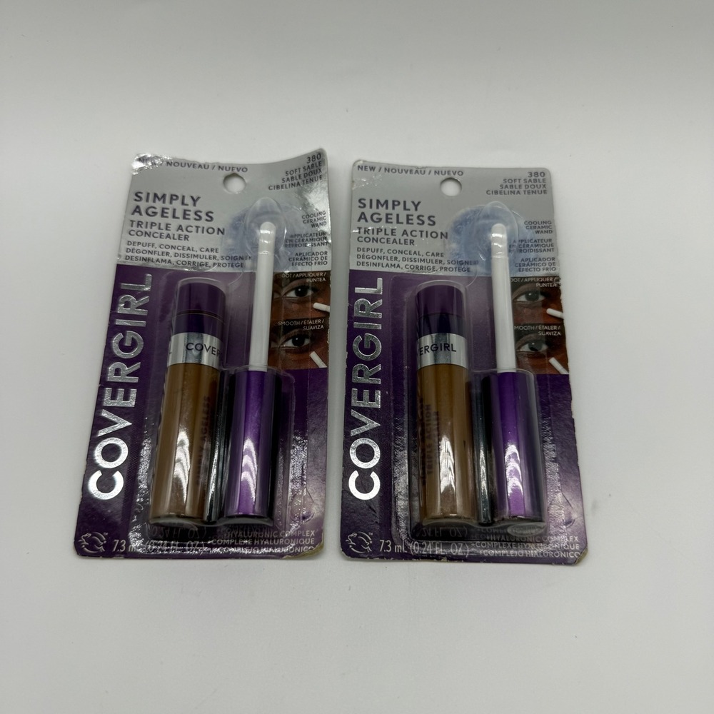 Covergirl Simply Ageless Triple Action Concealer Soft‎ Sable 380 2 Pack 0.24oz